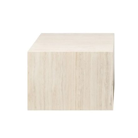 Modern világos fa erezetű kocka dohányzóasztal. Méretei: Magasság: 40 cm Szélesség: 58 cm Hosszúság: 58 cm