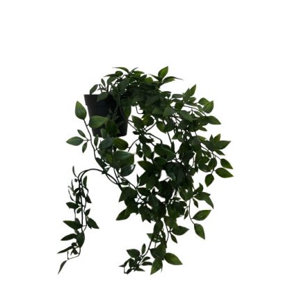 Csüngő mű zöld növény, 35 cm.